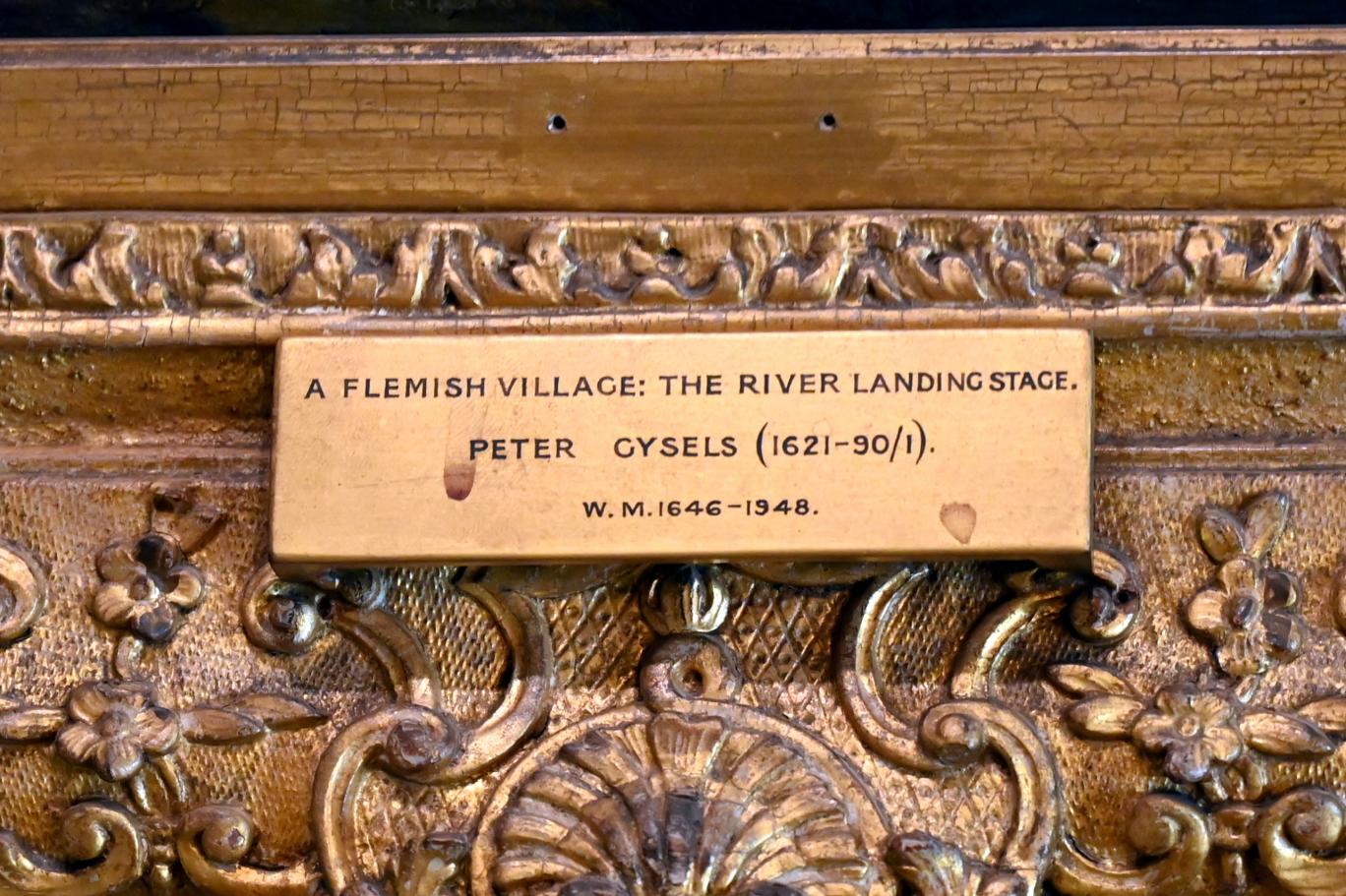 Peeter Gijsels (1662–1675), Ein flämisches Dorf mit Bootsanlegestelle am Fluss, London, Kenwood House, Raum 8, um 1655–1670, Bild 2/3