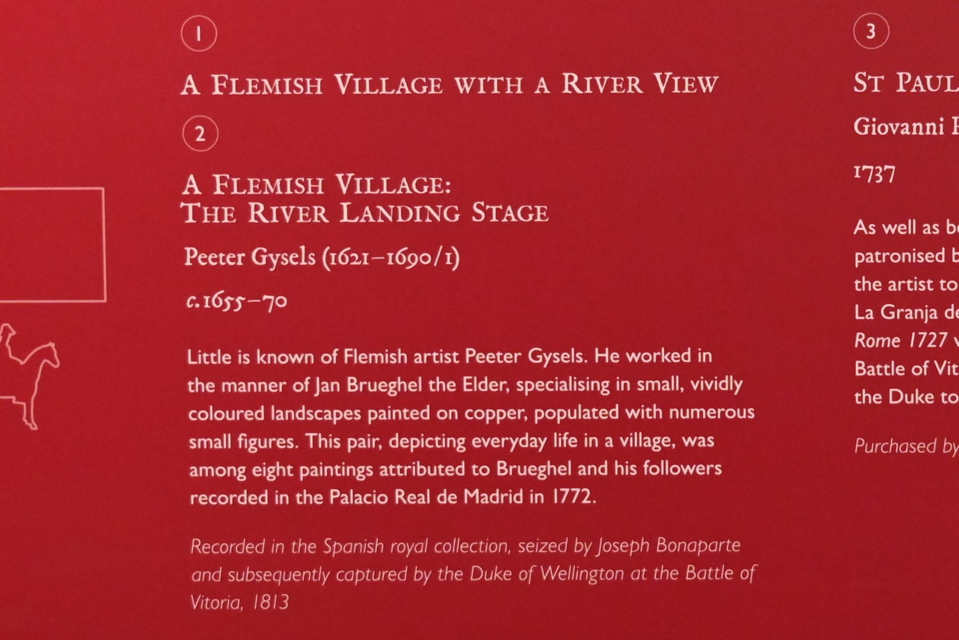 Peeter Gijsels (1662–1675), Ein flämisches Dorf mit Bootsanlegestelle am Fluss, London, Kenwood House, Raum 8, um 1655–1670, Bild 3/3