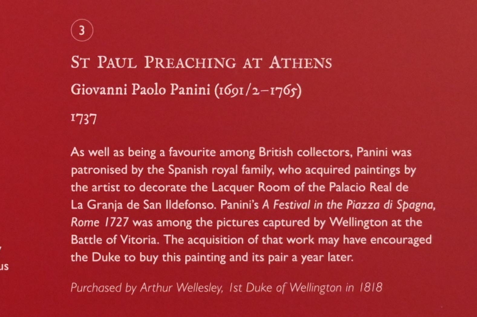 Giovanni Paolo Pannini (1722–1759), Die Predigt des Apostels Paulus in Athen, London, Kenwood House, Raum 8, 1737, Bild 3/3