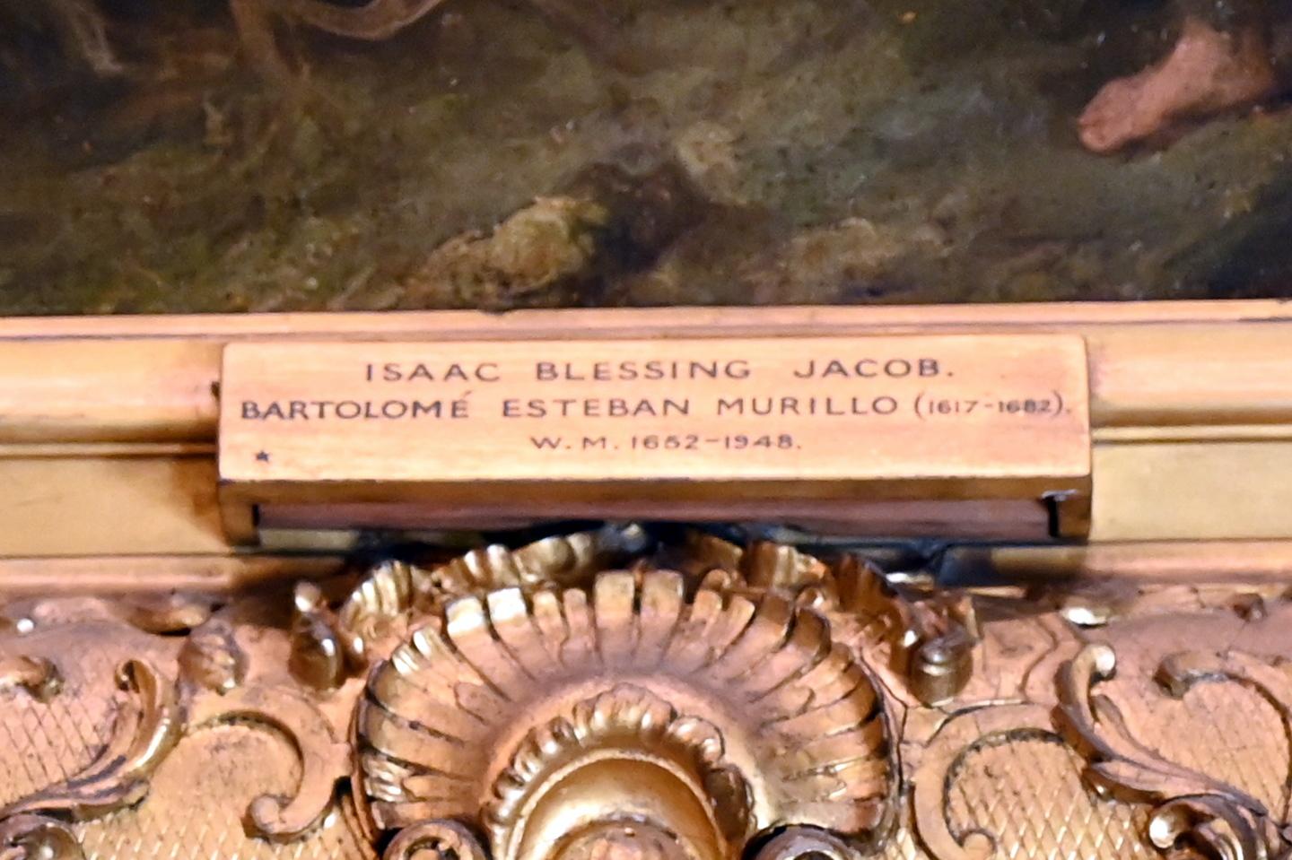 Bartolomé Esteban Murillo (1645–1678), Isaak segnet Jakob, London, Kenwood House, Raum 8, um 1660, Bild 2/3