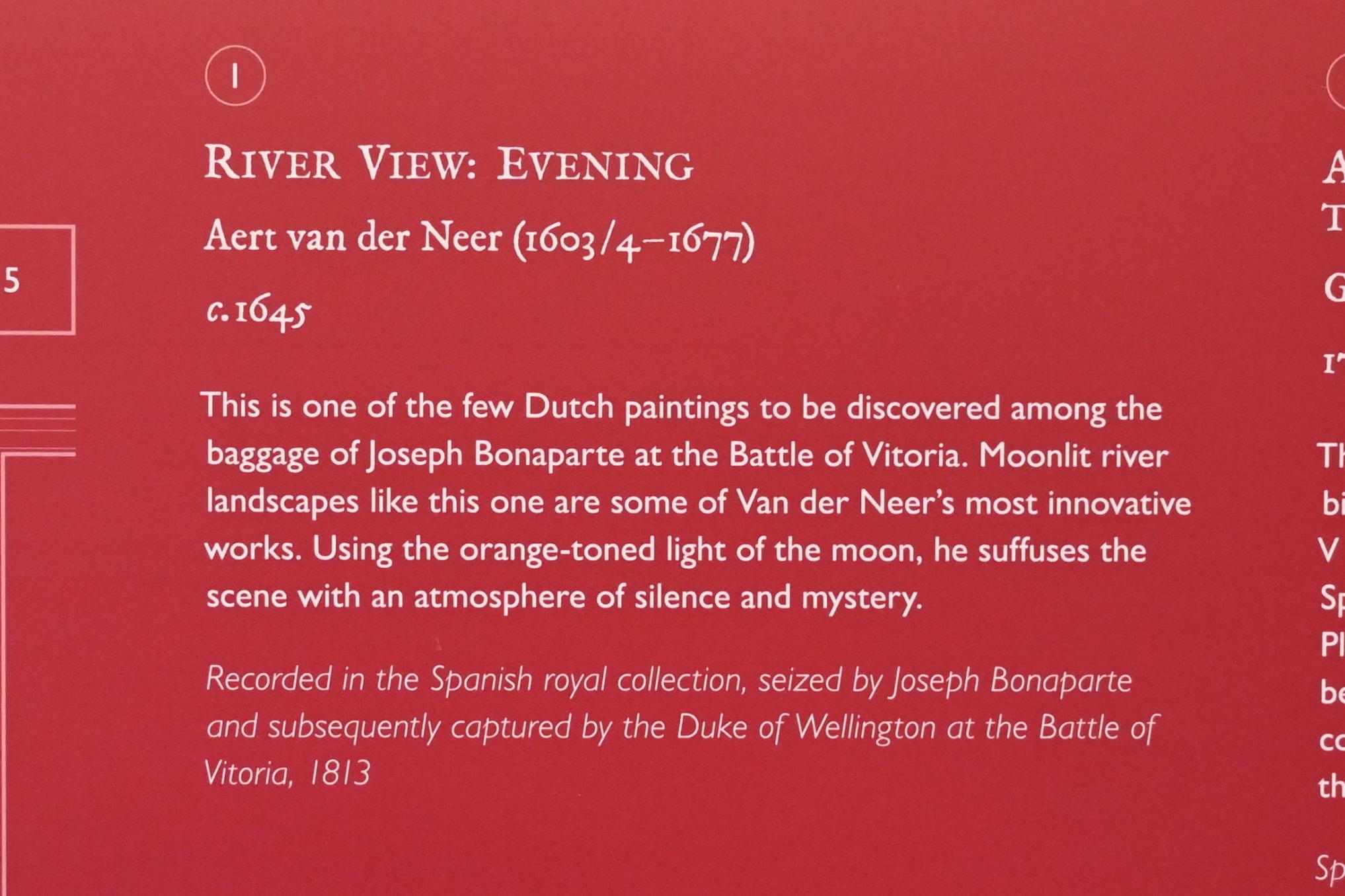Aert van der Neer (1635–1667), Flussansicht am Abend, London, Kenwood House, Raum 8, 1645, Bild 3/3