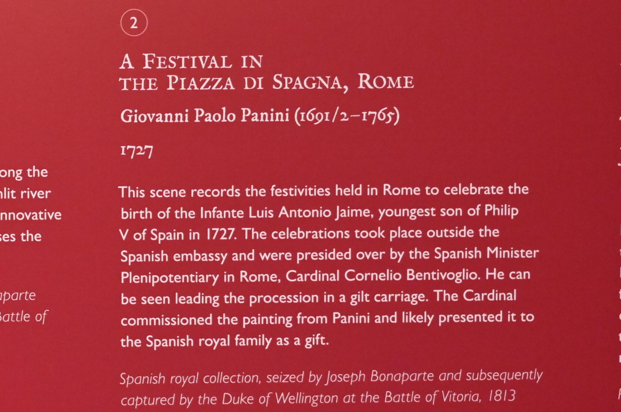 Giovanni Paolo Pannini (1722–1759), Ein Fest auf der Piazza di Spagna in Rom, London, Kenwood House, Raum 8, 1727, Bild 3/3
