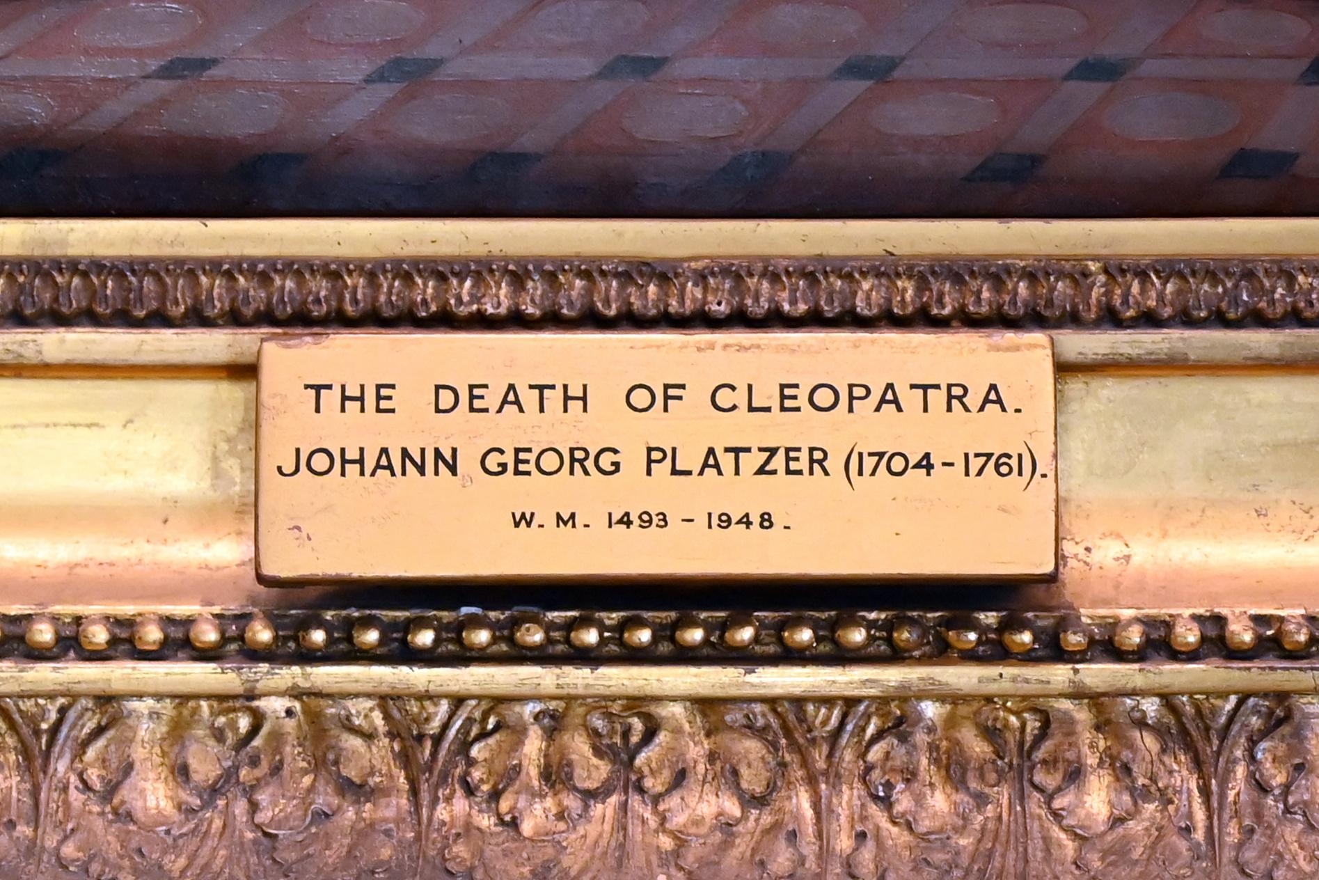Johann Georg Platzer (1725–1750), Der Tod der Kleopatra, London, Kenwood House, Raum 8, Undatiert, Bild 2/3