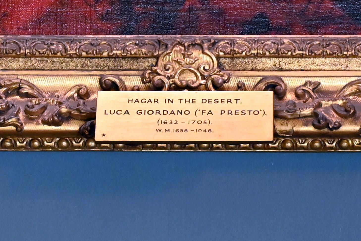 Luca Giordano (1651–1696), Hagar und Ismael in der Wüste (Genesis 16:7), Madrid, Palacio del Buen Retiro, jetzt London, Kenwood House, Raum 8, um 1696, Bild 2/3