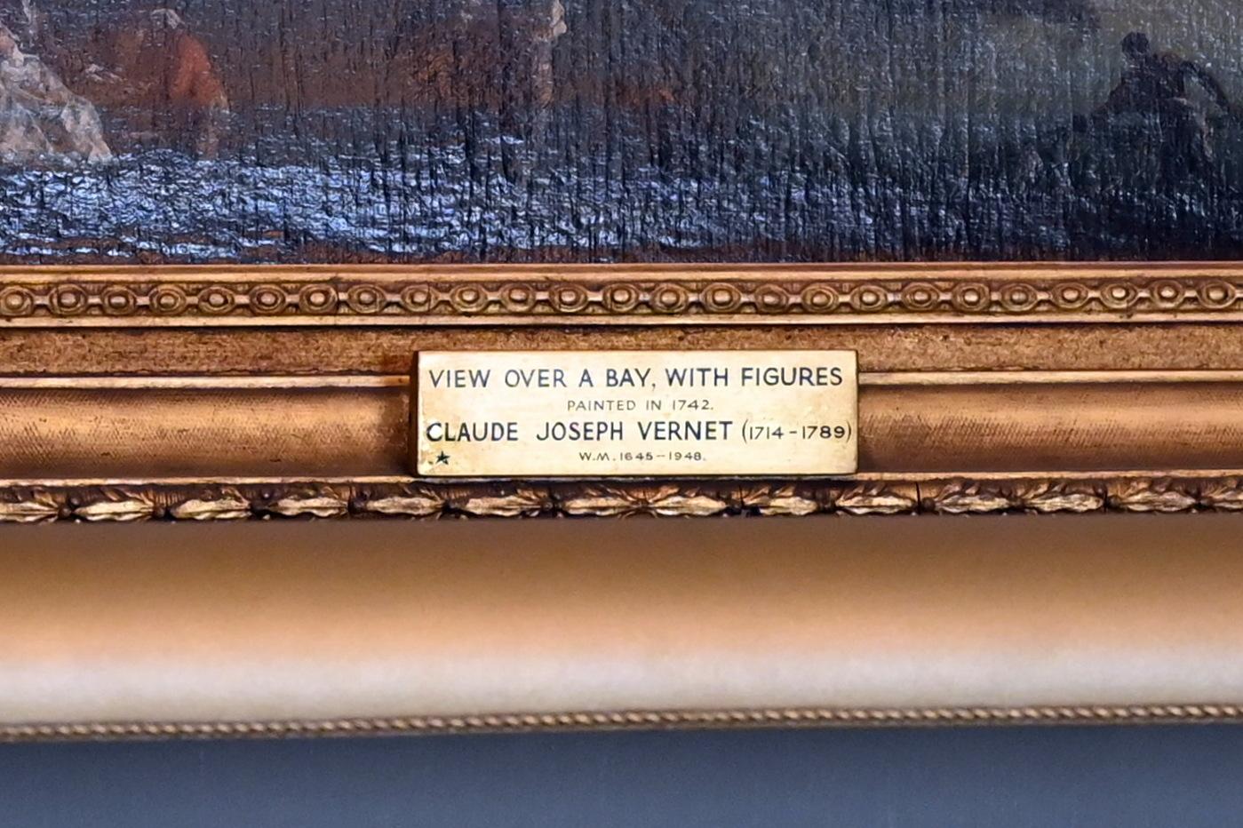 Claude Joseph Vernet (1742–1774), Ansicht einer Bucht mit Figuren bei Sonnenuntergang, London, Kenwood House, Raum 8, 1742, Bild 2/3