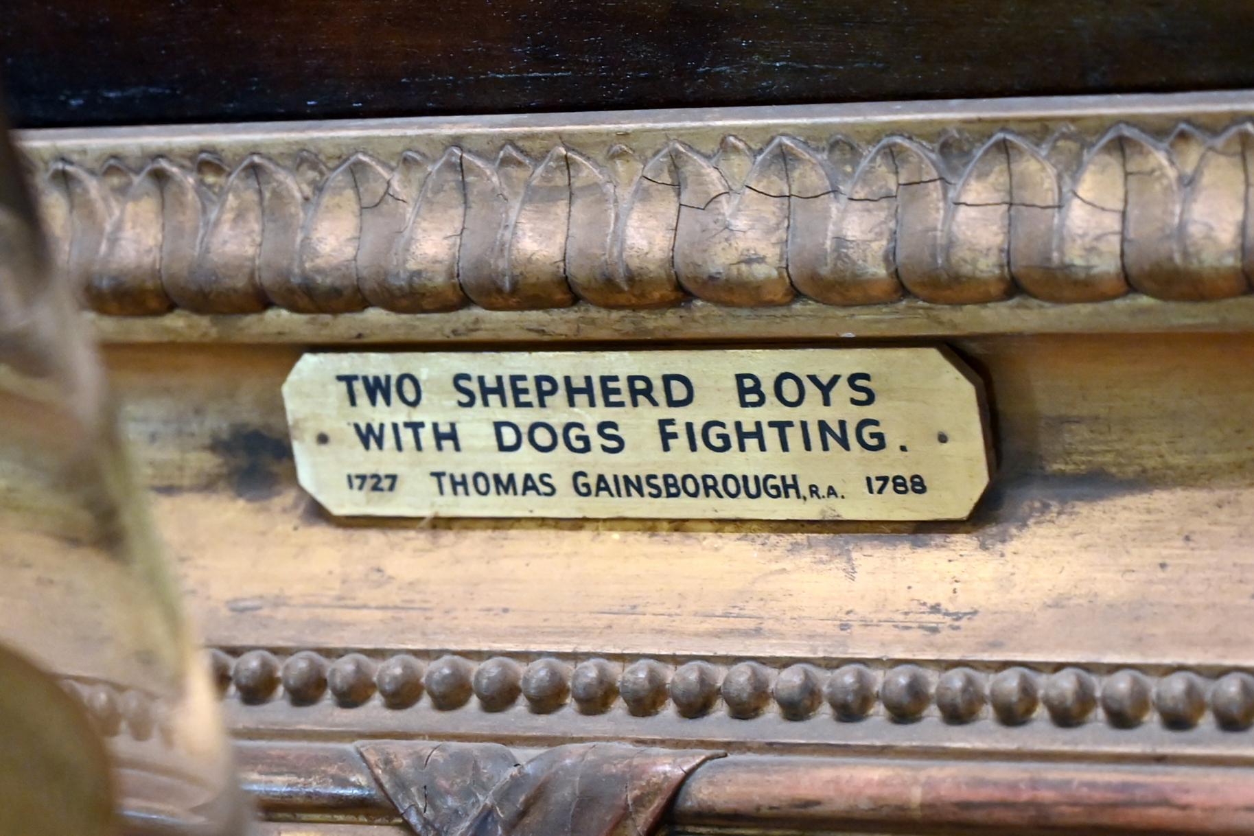 Thomas Gainsborough (1748–1788), Zwei Hirtenjungen mit kämpfenden Hunden, London, Kenwood House, Raum 9, 1783, Bild 2/2