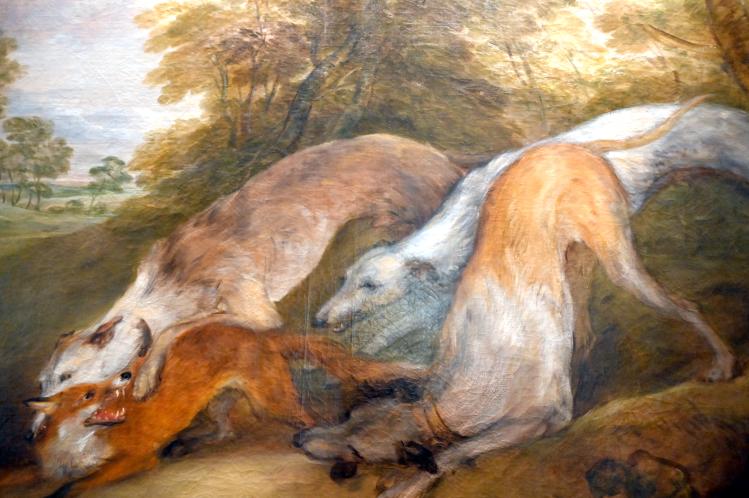 Thomas Gainsborough (1748–1788), Hunde, die einen Fuchs jagen, London, Kenwood House, Raum 11, um 1785, Bild 1/5