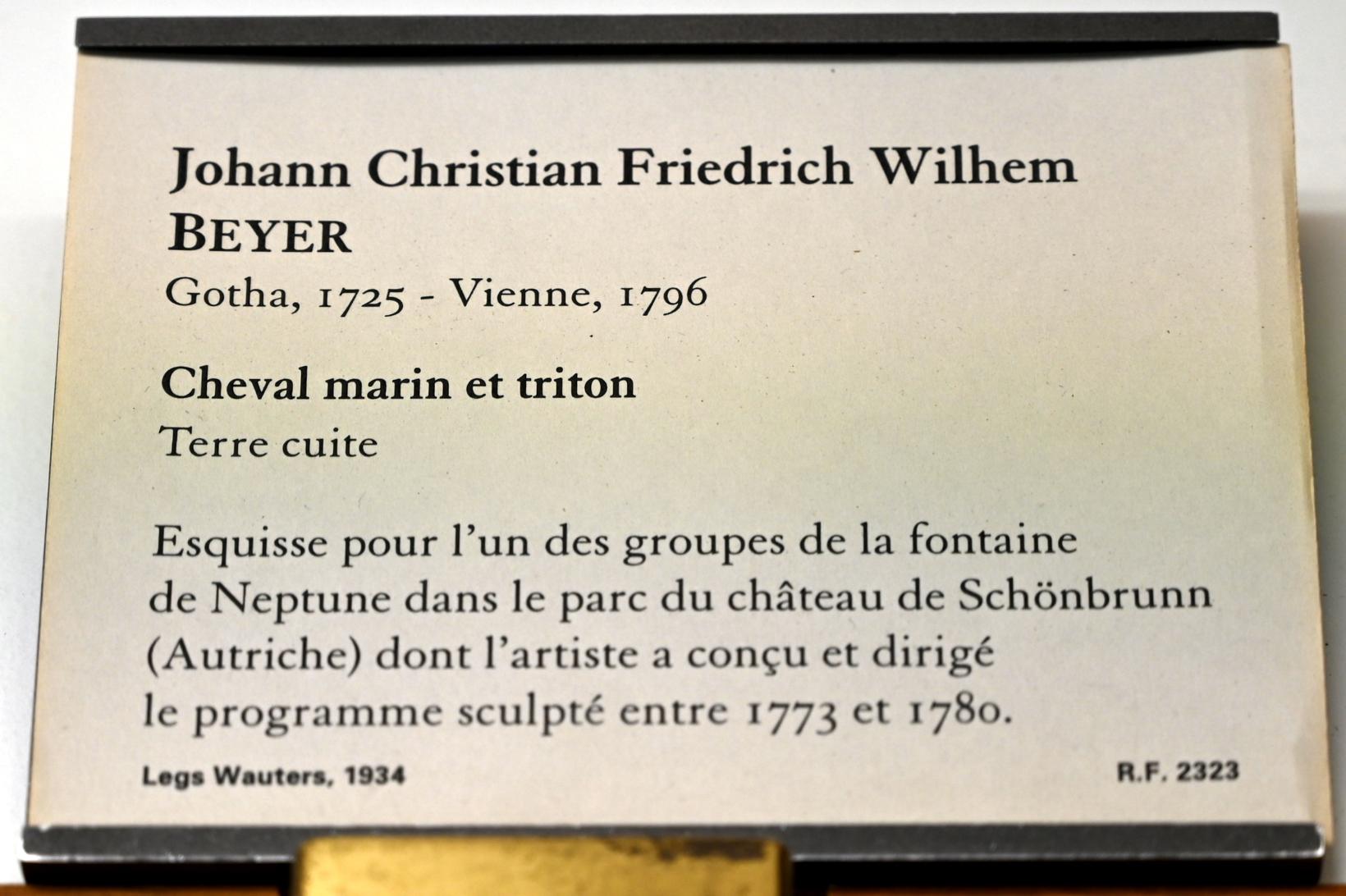 Johann Wilhelm Beyer (Undatiert), Triton und das Meerpferd, Paris, Musée du Louvre, Saal 401, Undatiert, Bild 2/2