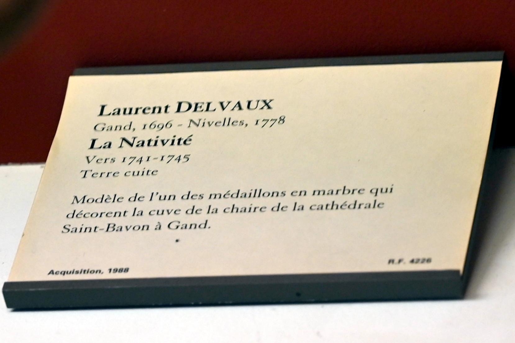 Laurent Delvaux (1734–1760), Geburt Christi, Gent, St.-Bavo-Kathedrale, jetzt Paris, Musée du Louvre, Saal 401, um 1741–1745, Bild 2/2
