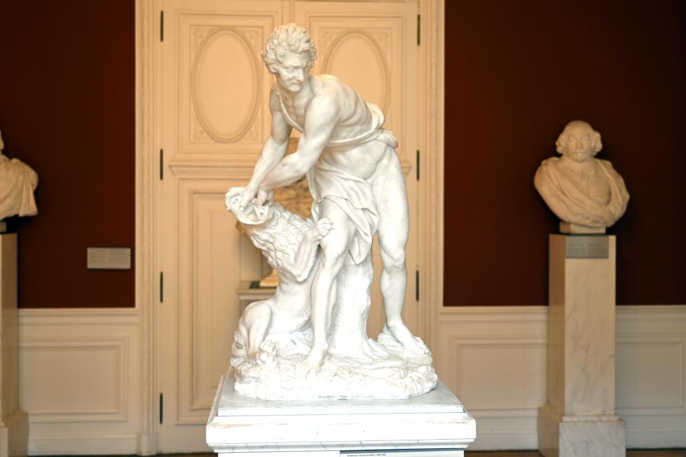 Laurent Delvaux (1734–1760), Samson reißt den Rachen des Löwen auf, Paris, Musée du Louvre, Saal 401, um 1755