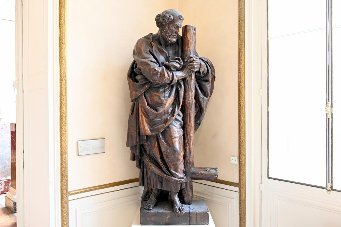 Artus Quellinus der Ältere (Umkreis) (1645–1659), Heiliger Petrus, Antwerpen, Kirche St. Andreas, jetzt Paris, Musée du Louvre, Saal 402, nach 1658, Bild 1/2