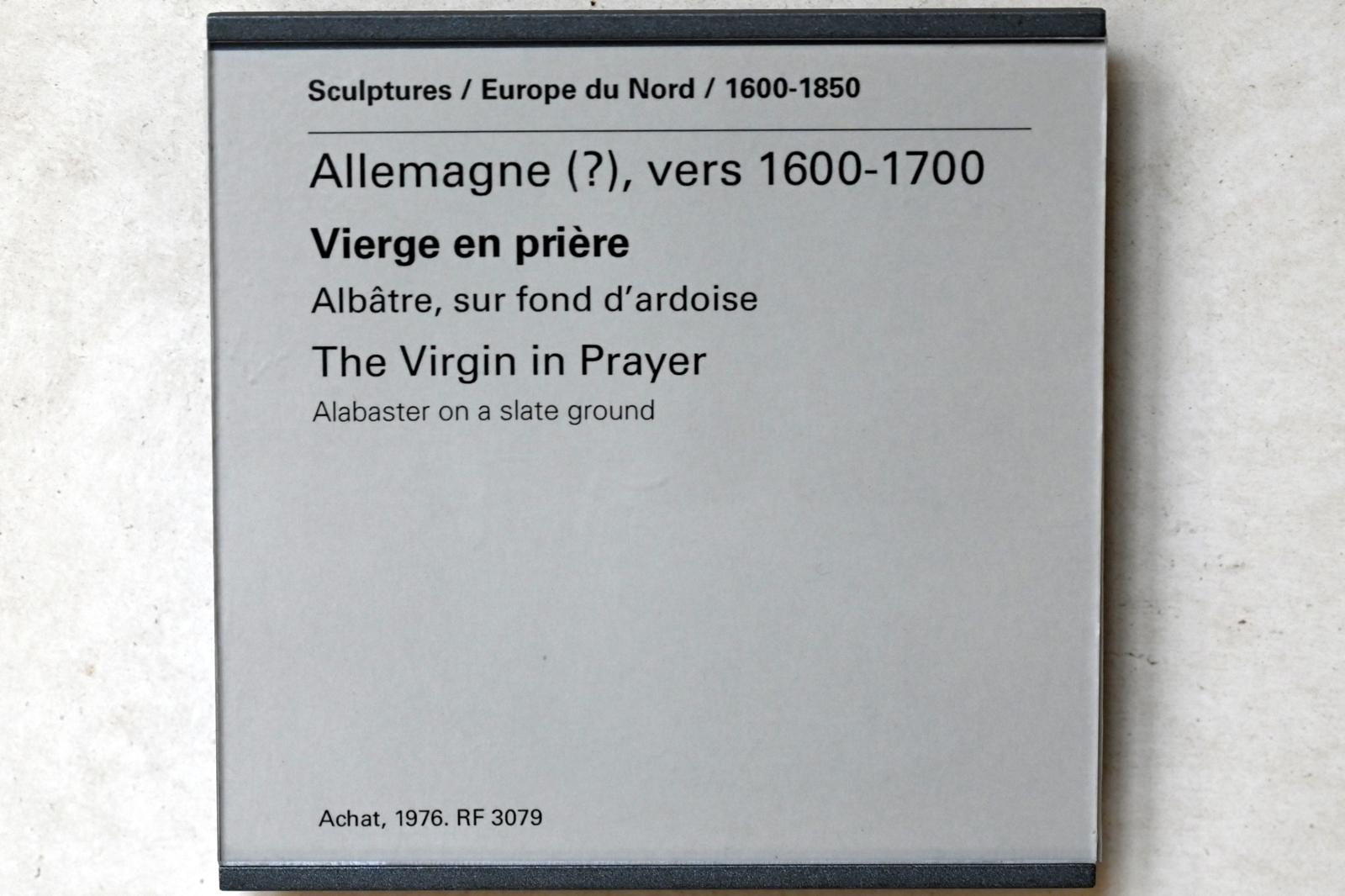 Betende Maria, Paris, Musée du Louvre, Saal 402, um 1600–1700, Bild 3/3