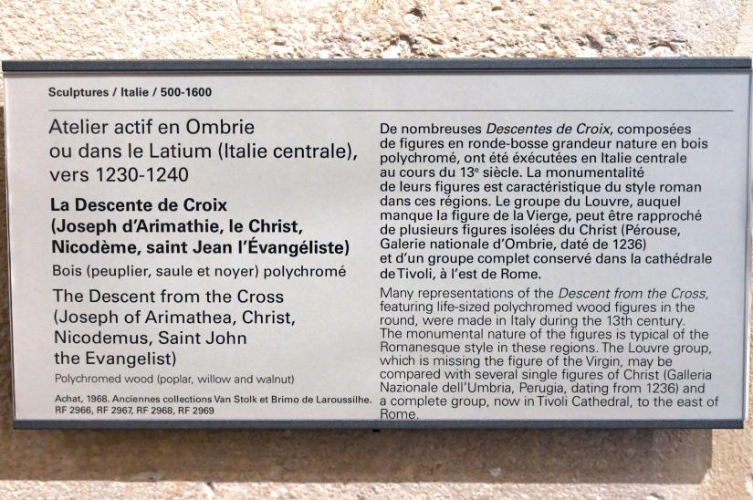 Kreuzabnahme, Paris, Musée du Louvre, Saal 160, um 1230–1240, Bild 6/7