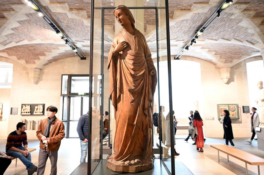 Nino Pisano (1359–1362), Jungfrau der Verkündigung, Paris, Musée du Louvre, Saal 160, um 1360–1365