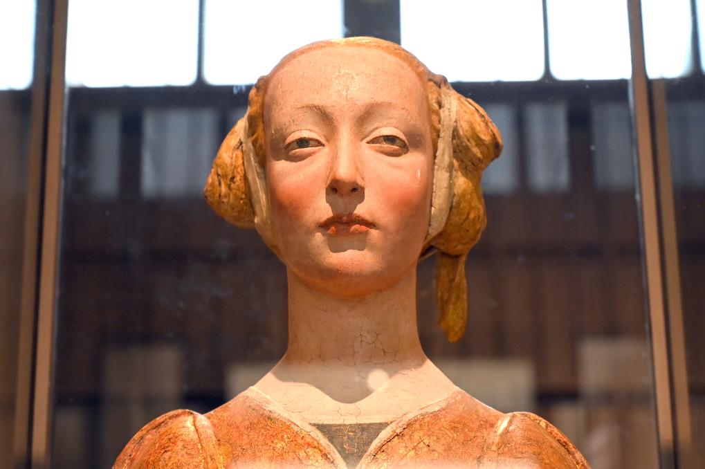 Desiderio da Settignano (Umkreis) (1452–1464), Heilige Konstanze (La Belle Florentine), Paris, Musée du Louvre, Saal 160, um 1450–1475, Bild 3/4