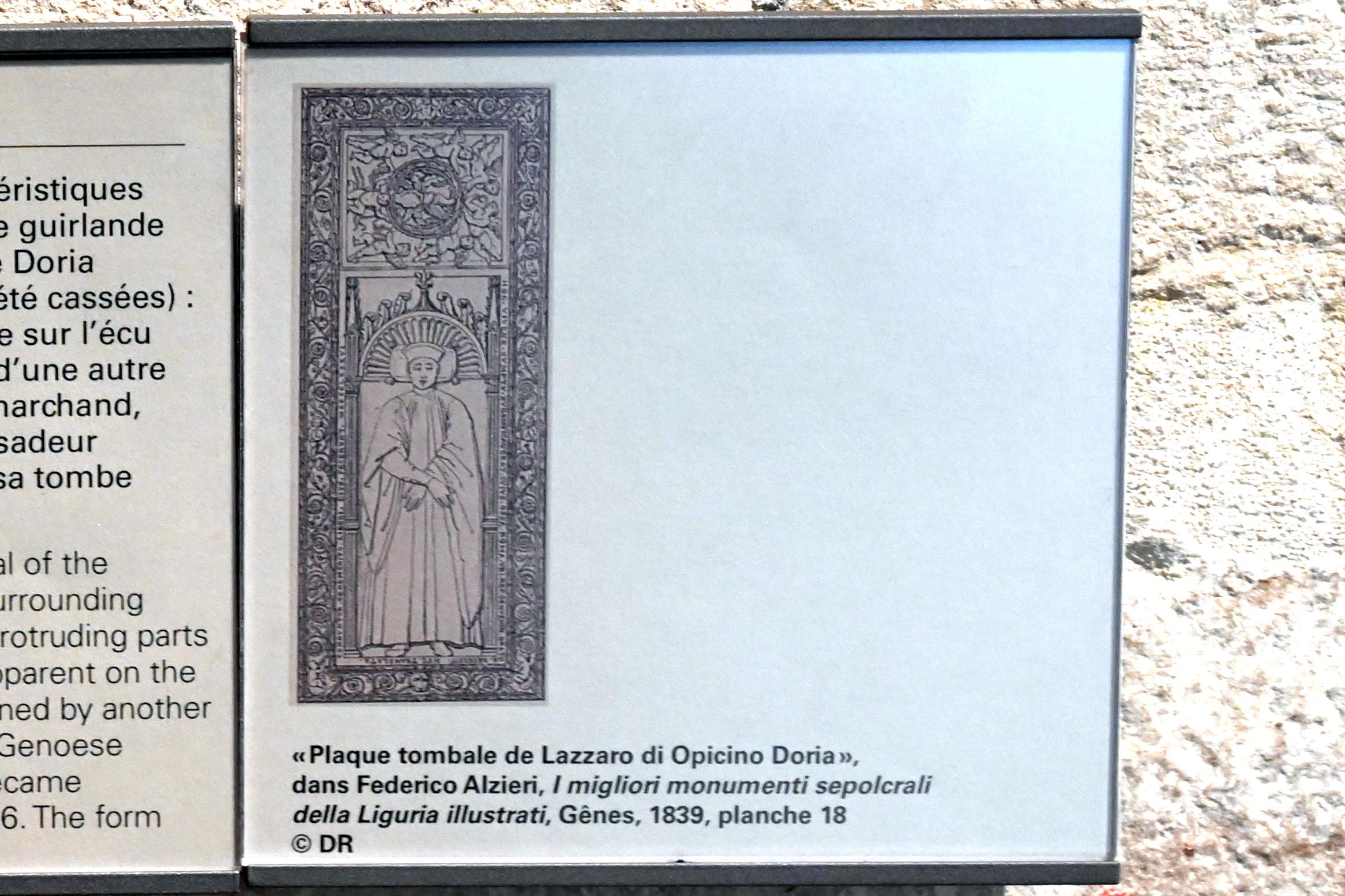 Giovanni Gaggini (Gagini) (1485), Grabtafel mit dem Wappen der Doria in einer von sieben Spiritelli getragenen Girlande aus dem Grab von Lazzaro Doria, Paris, Musée du Louvre, Saal 160, um 1485, Bild 3/3