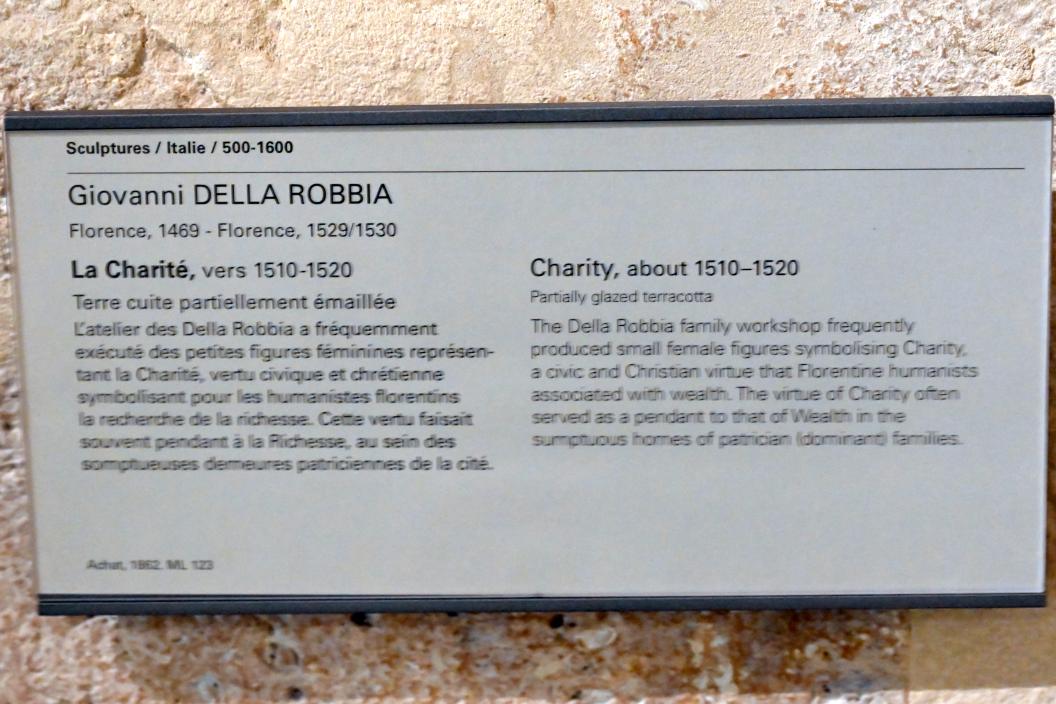Giovanni della Robbia (1515–1517), Caritas, Paris, Musée du Louvre, Saal 160, um 1510–1520, Bild 2/2