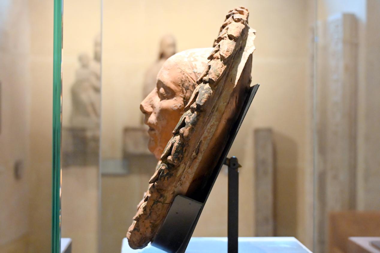 Grabmaske einer Frau, Paris, Musée du Louvre, Saal 160, um 1450–1475, Bild 3/4