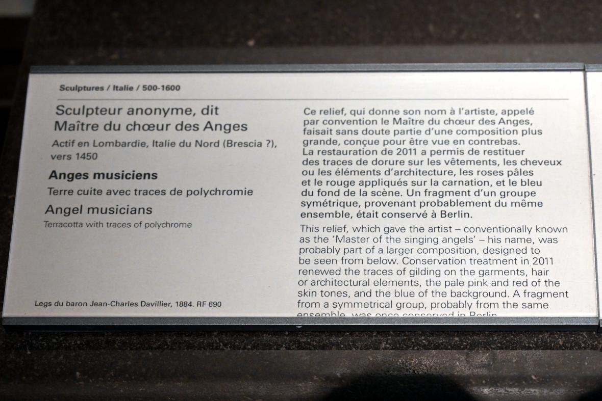Meister des Engelschores (1450), Musizierende Engel, Paris, Musée du Louvre, Saal 160, um 1450, Bild 2/3