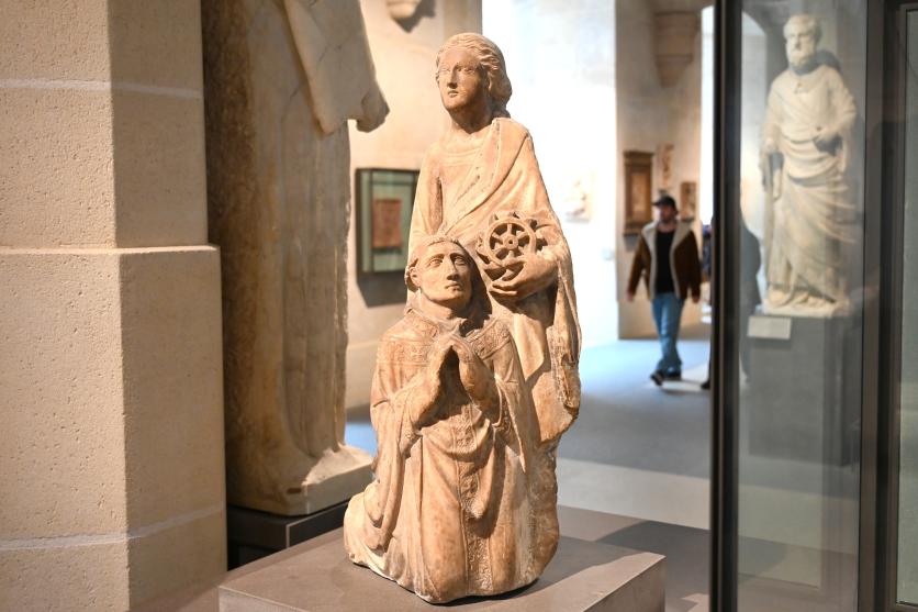 Heilige Katharina von Alexandrien mit einem knienden Prälaten, Paris, Musée du Louvre, Saal 160, um 1300–1320, Bild 2/3
