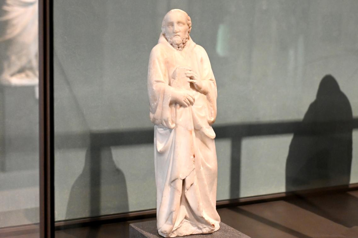 Tino di Camaino (1315–1335), Heiliger Benedikt, Cava de’ Tirreni, Territorialabtei zur heiligsten Dreifaltigkeit, jetzt Paris, Musée du Louvre, Saal 160, um 1330–1332, Bild 2/3