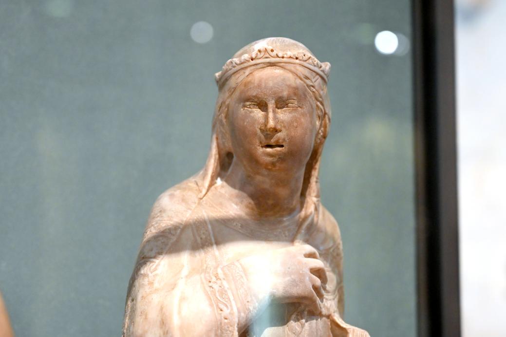Agostino di Giovanni (1330–1347), Maria aus einer Verkündigung, Paris, Musée du Louvre, Saal 160, um 1330, Bild 3/4