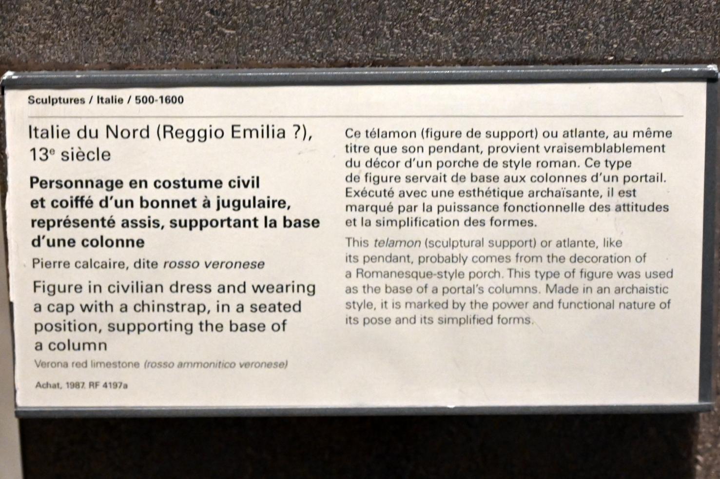 Telamon, Paris, Musée du Louvre, Saal 160, 13. Jhd., Bild 3/3
