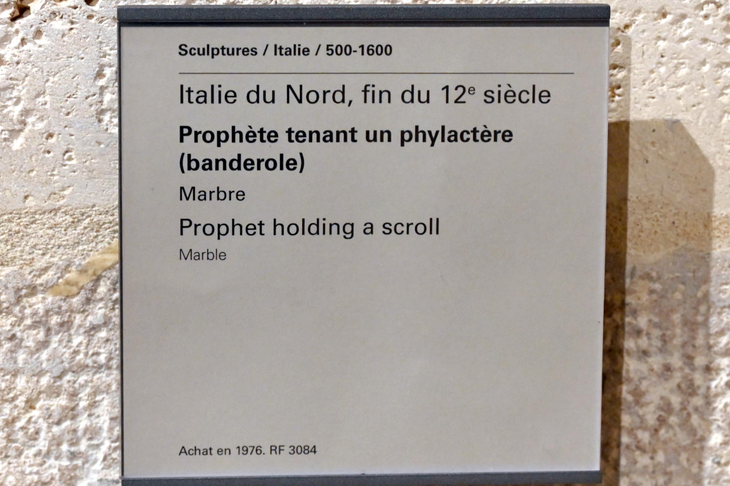 Prophet mit Schriftrolle, Paris, Musée du Louvre, Saal 160, Ende 12. Jhd., Bild 2/2