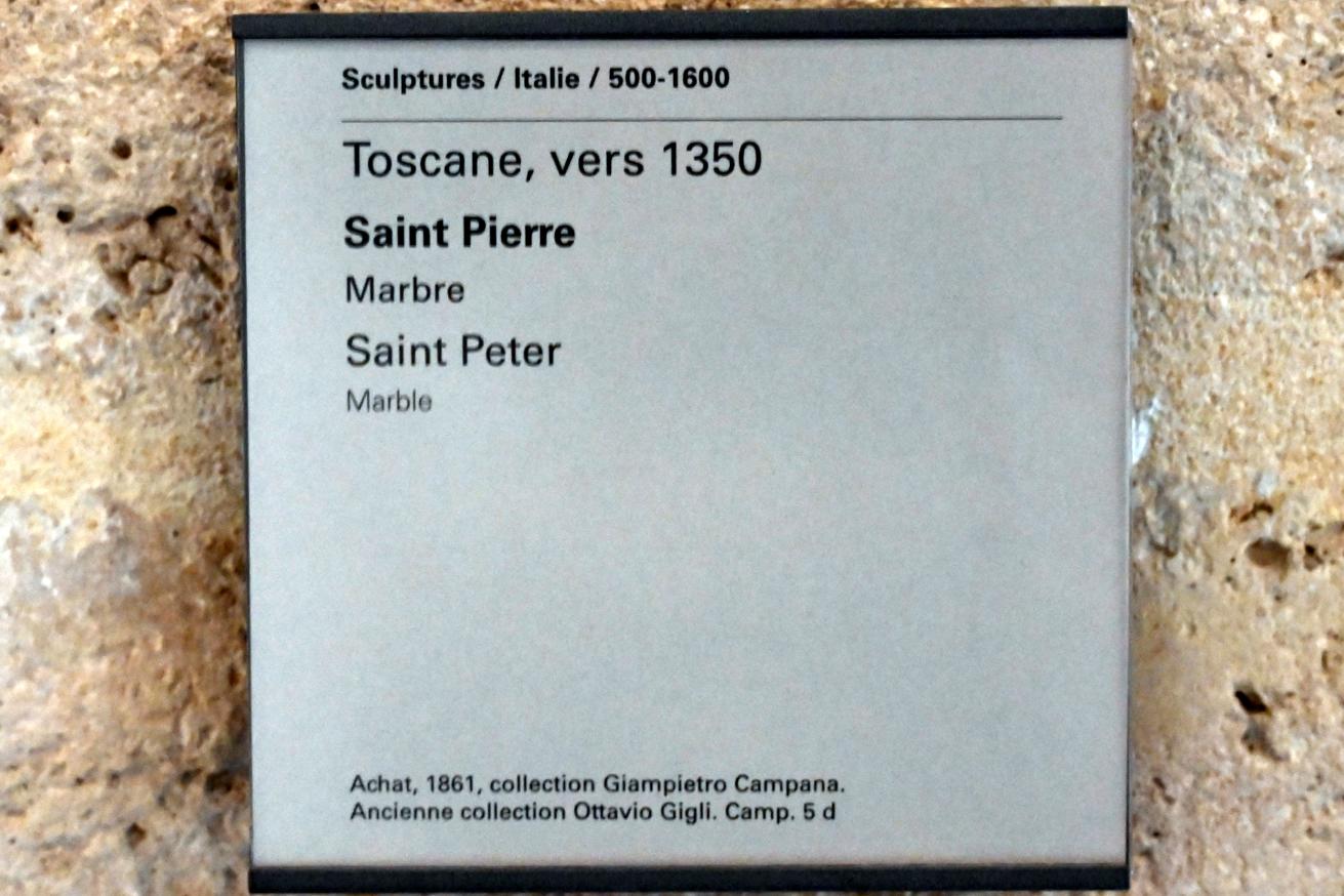 Heiliger Petrus, Paris, Musée du Louvre, Saal 160, um 1350, Bild 2/2