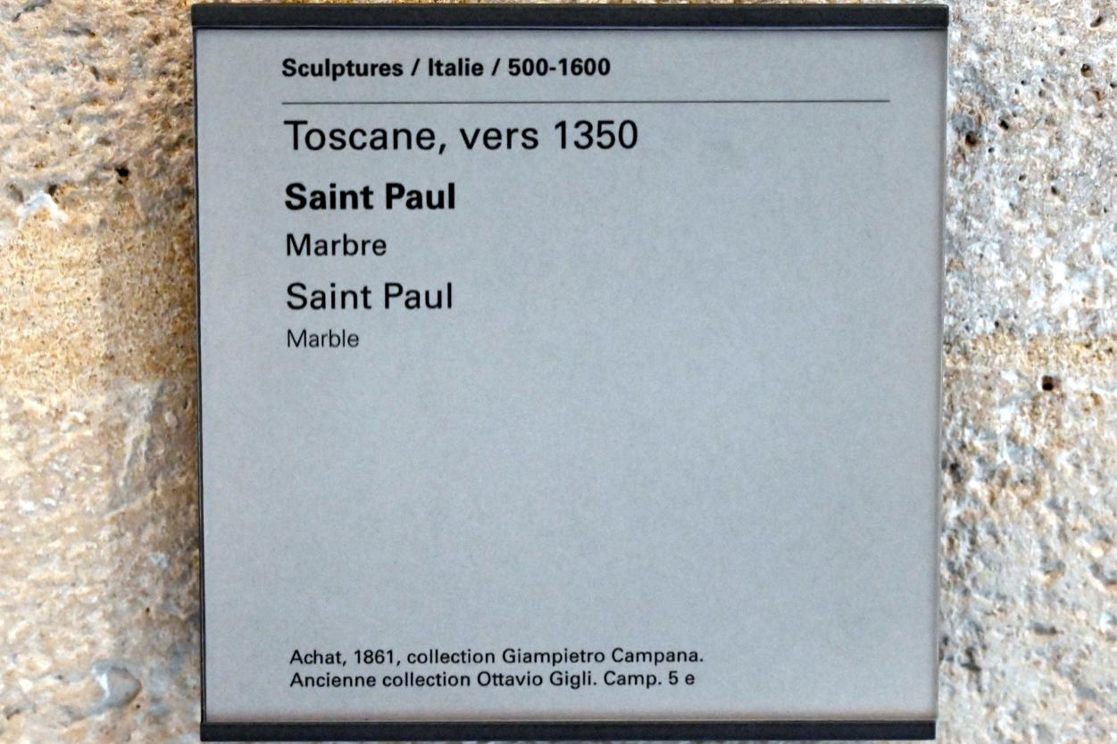 Heiliger Paulus, Paris, Musée du Louvre, Saal 160, um 1350, Bild 2/2