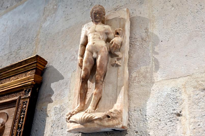 Antonio Federighi (1460), Neptun (Brunnenfigur), Siena, ehem. Franziskanerkloster, jetzt Paris, Musée du Louvre, Saal 160, um 1460, Bild 2/3