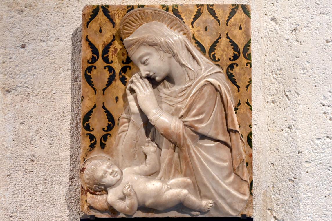 Andrea Guardi (Andrea di Francesco da Firenze) (1475), Die Jungfrau Maria in Anbetung des Kindes, Paris, Musée du Louvre, Saal 160, 2. Hälfte 15. Jhd.