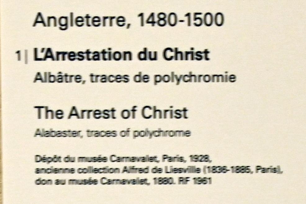 Die Verhaftung Christi, Paris, Musée du Louvre, Saal 165, um 1480–1500, Bild 2/2