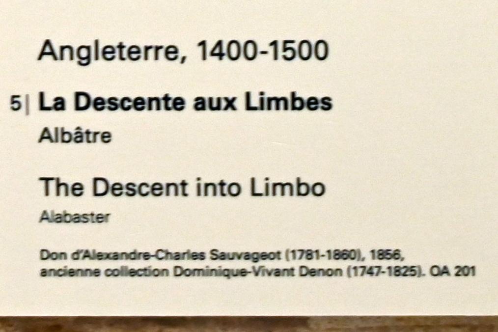 Christi Abstieg in die Vorhölle, Paris, Musée du Louvre, Saal 165, um 1400–1500, Bild 2/2