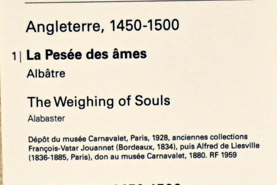 Seelenwaage, Paris, Musée du Louvre, Saal 165, um 1450–1500, Bild 2/2
