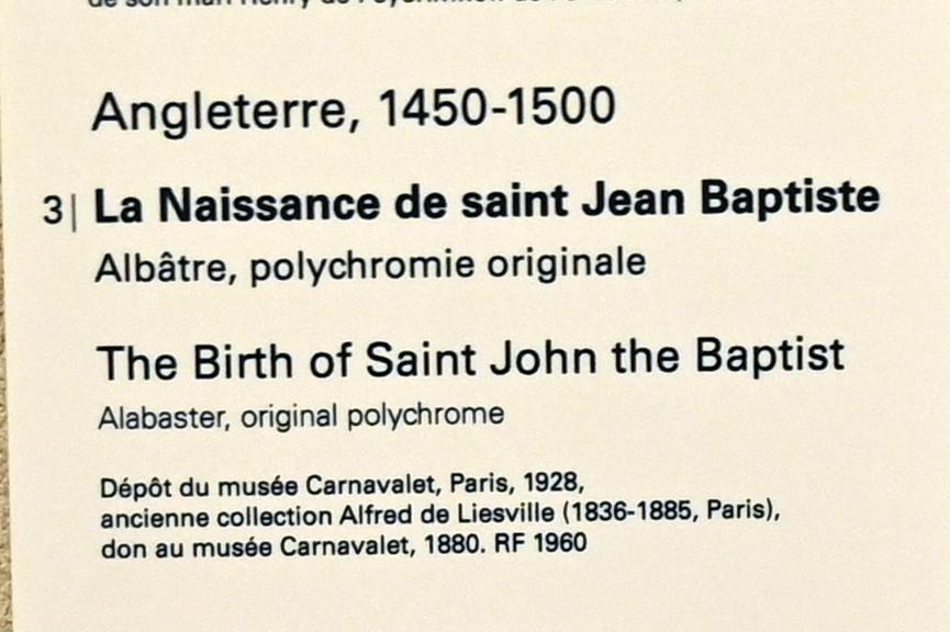 Die Geburt des Heiligen Johannes des Täufers, Paris, Musée du Louvre, Saal 165, um 1450–1500, Bild 2/2