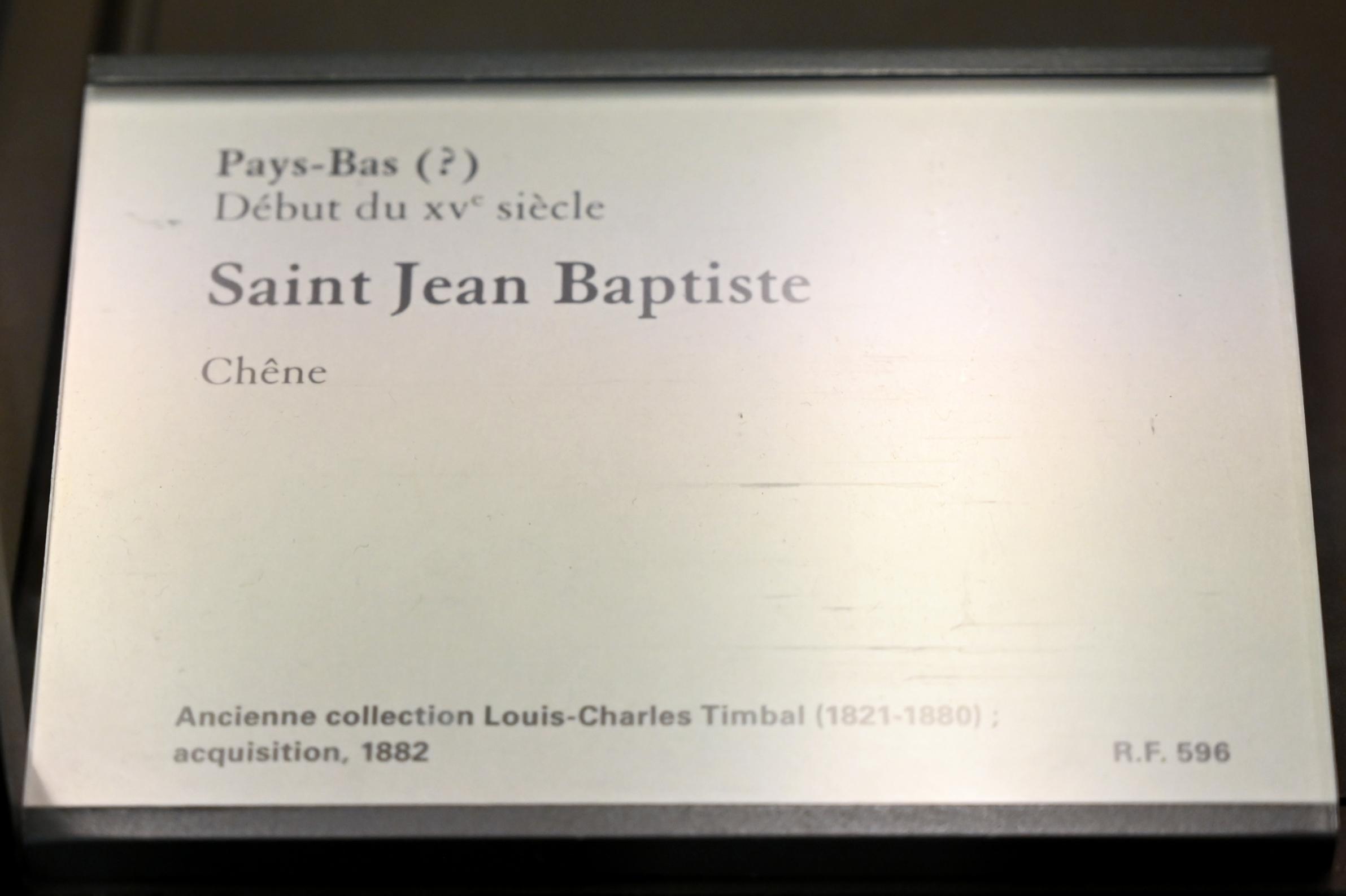 Heiliger Johannes der Täufer, Paris, Musée du Louvre, Saal 165, Beginn 15. Jhd., Bild 3/3