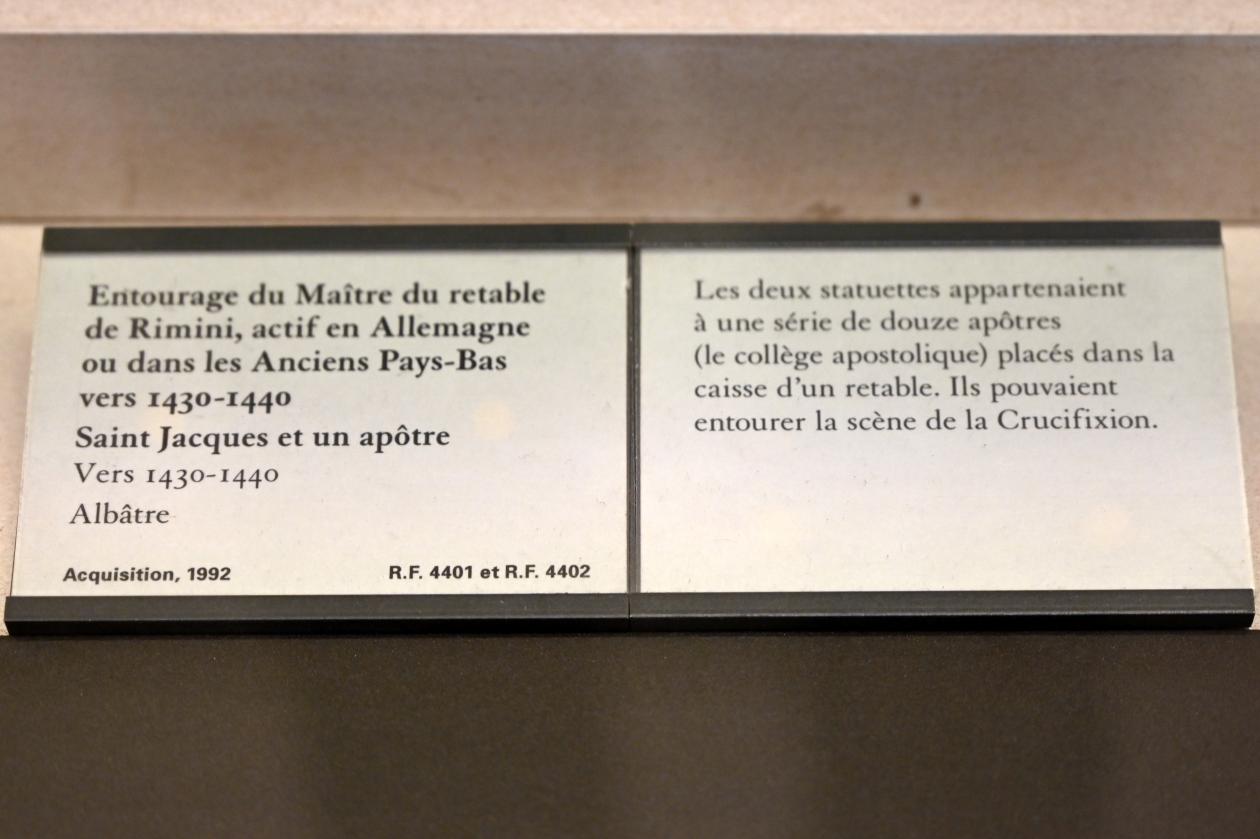 Meister des Rimini-Altars (Umkreis) (1430–1435), Heiliger Apostel, Paris, Musée du Louvre, Saal 166, um 1430–1440, Bild 2/2