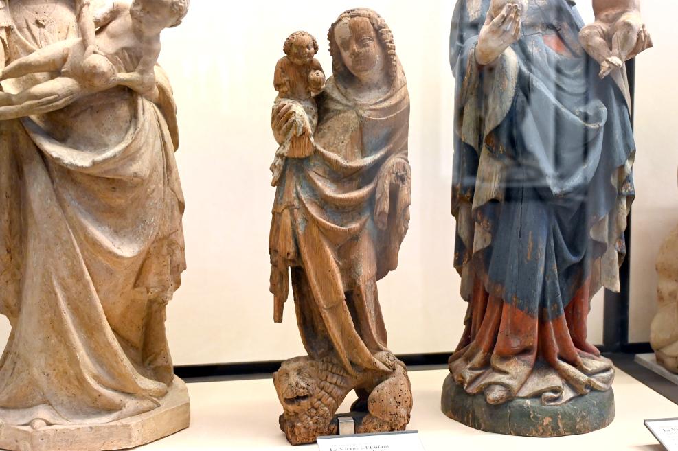 Maria mit Kind auf einem Löwen, Paris, Musée du Louvre, Saal 166, Ende 14. Jhd., Bild 2/3