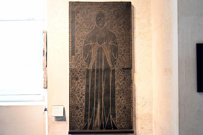 Grabstein des Pierre Zatrylla, Solsona (Lleida), jetzt Paris, Musée du Louvre, Saal 166, nach 1400