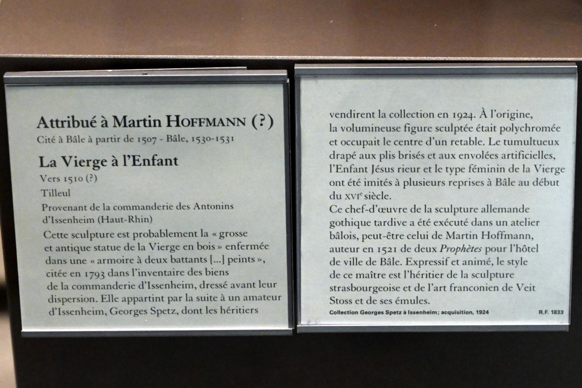Martin Hoffmann (1510), Maria mit Kind, Paris, Musée du Louvre, Saal 168, um 1510, Bild 5/5