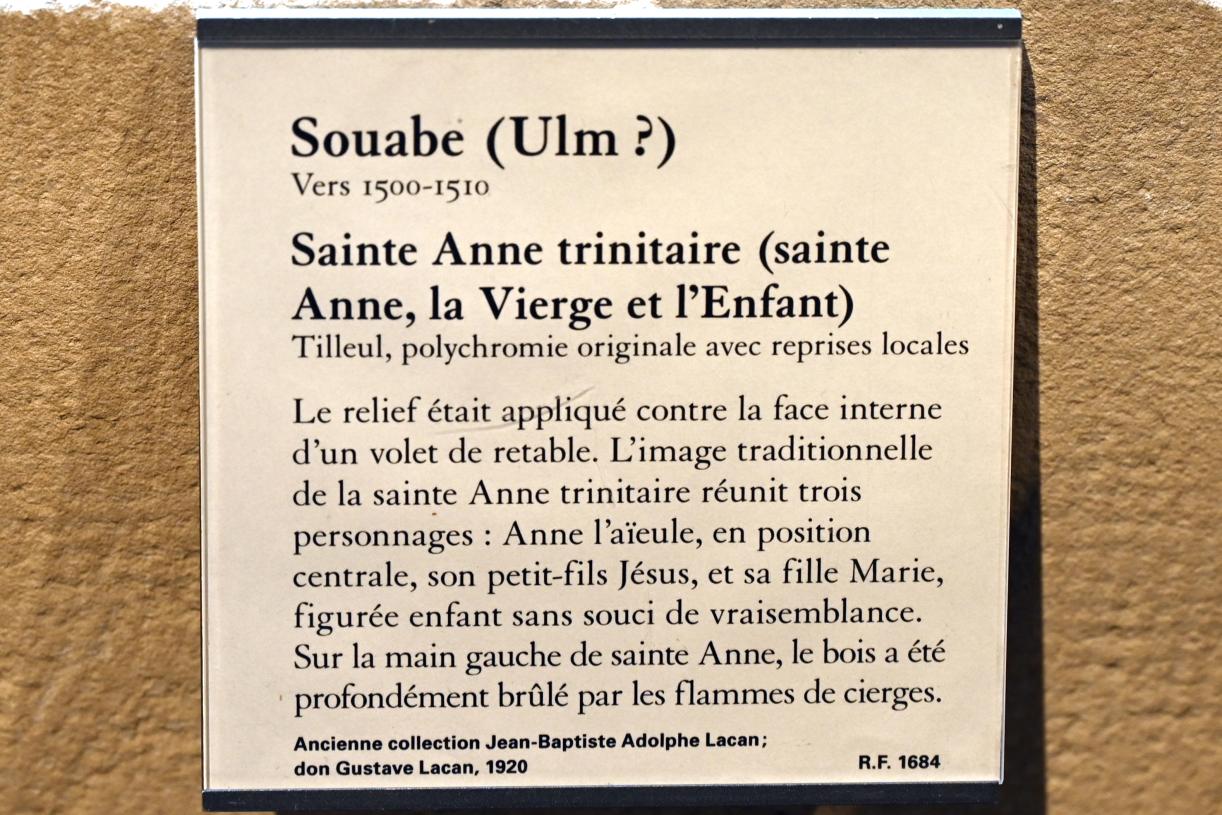 Heilige Anna Selbdritt, Paris, Musée du Louvre, Saal 169, um 1500–1510, Bild 2/2