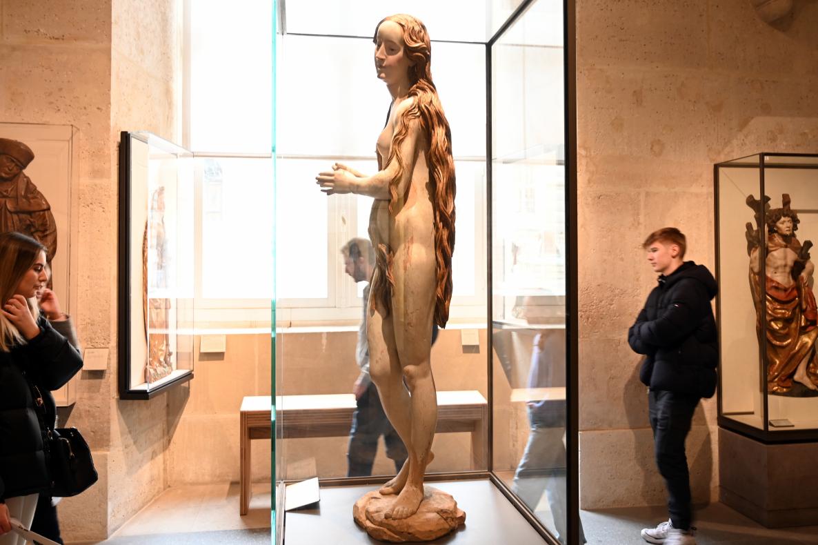 Gregor Erhart (1501–1520), Heilige Maria Magdalena, Augsburg, ehem. Dominikanerkloster St. Magdalena, Klosterkirche, jetzt Paris, Musée du Louvre, Saal 169, um 1515–1520, Bild 3/7