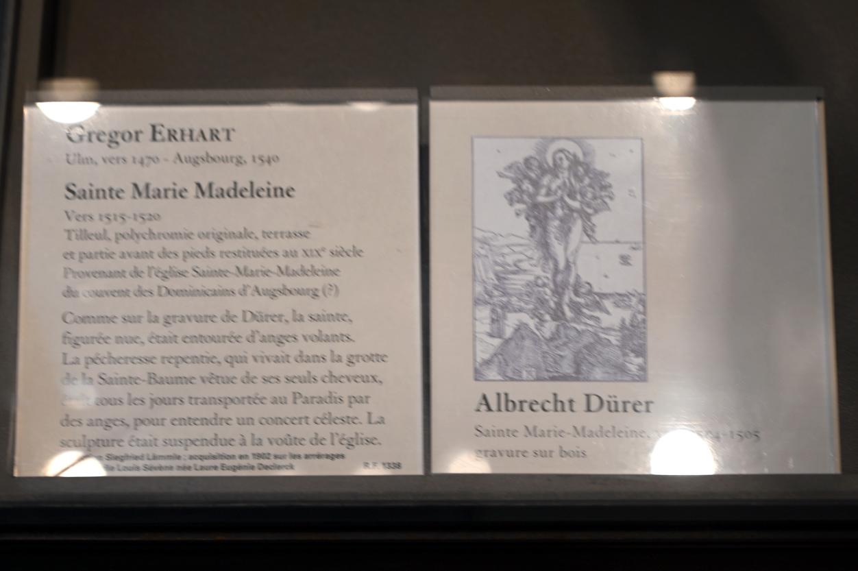 Gregor Erhart (1501–1520), Heilige Maria Magdalena, Augsburg, ehem. Dominikanerkloster St. Magdalena, Klosterkirche, jetzt Paris, Musée du Louvre, Saal 169, um 1515–1520, Bild 7/7