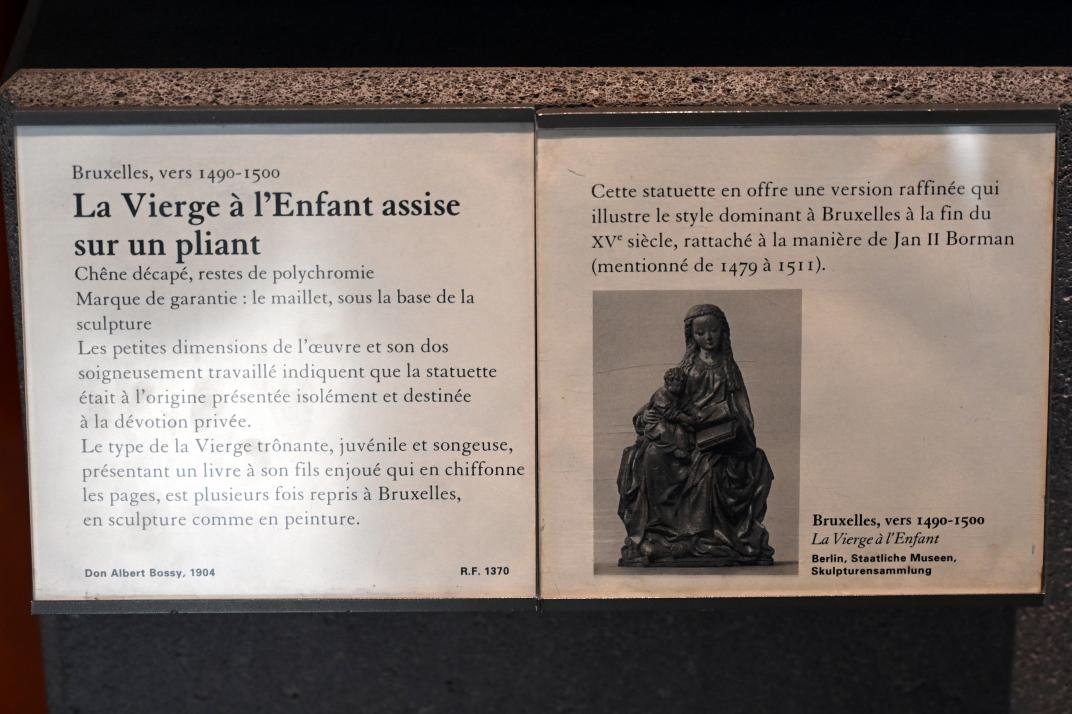 Thronende Maria mit Kind, Paris, Musée du Louvre, Saal 169, um 1490–1500, Bild 5/5