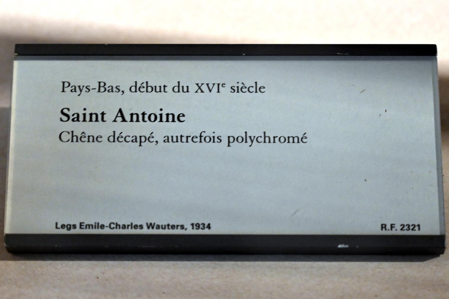 Heiliger Antonius Abbas, Paris, Musée du Louvre, Saal 169, Beginn 16. Jhd., Bild 4/4