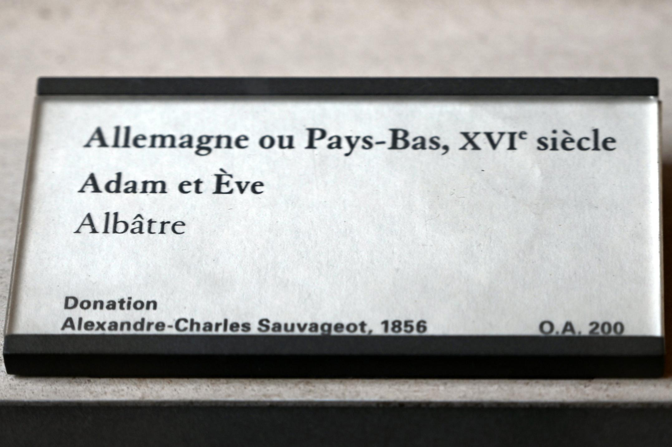 Adam und Eva, Paris, Musée du Louvre, Saal 169, 16. Jhd., Bild 2/2