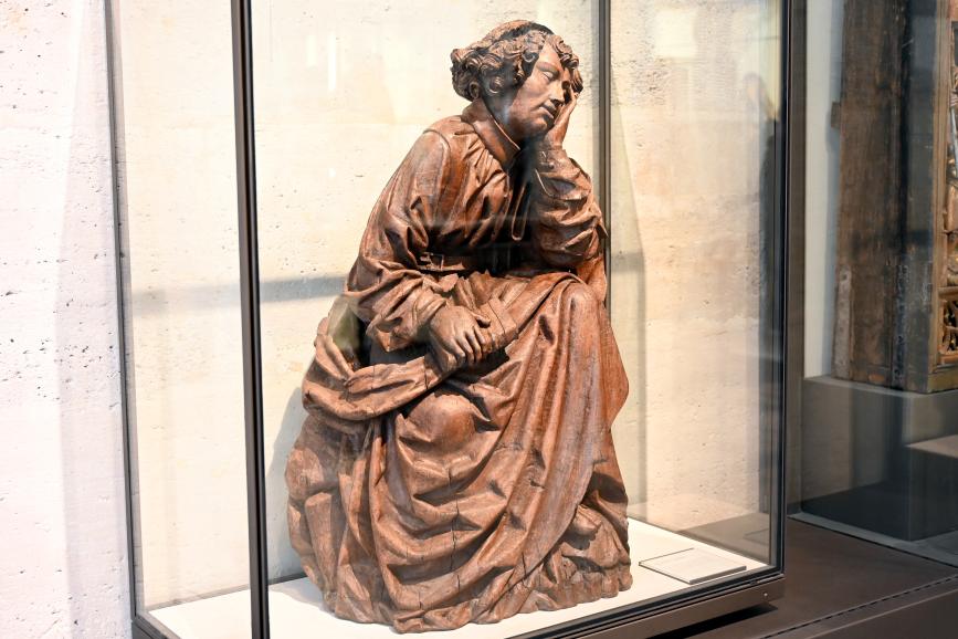 Der schlafende Apostel Johannes, Paris, Musée du Louvre, Saal 169, Beginn 16. Jhd., Bild 2/4