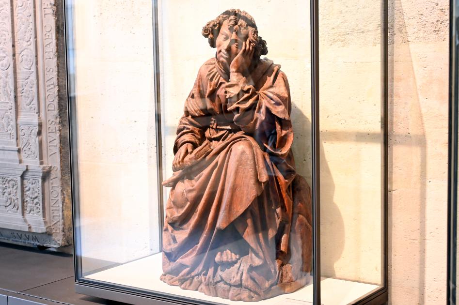 Der schlafende Apostel Johannes, Paris, Musée du Louvre, Saal 169, Beginn 16. Jhd., Bild 3/4