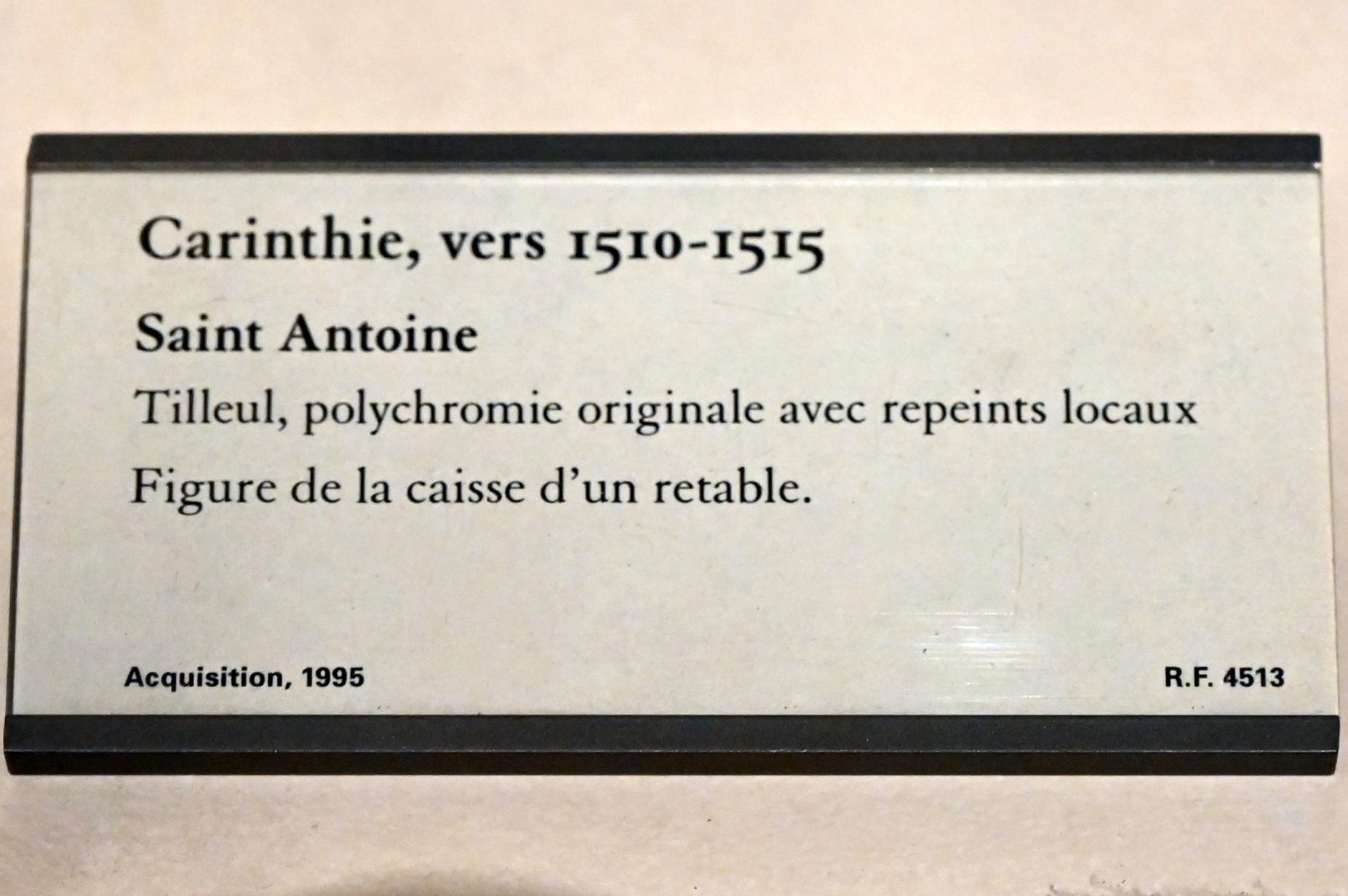 Heiliger Antonius Abbas, Paris, Musée du Louvre, Saal 169, um 1510–1515, Bild 3/3
